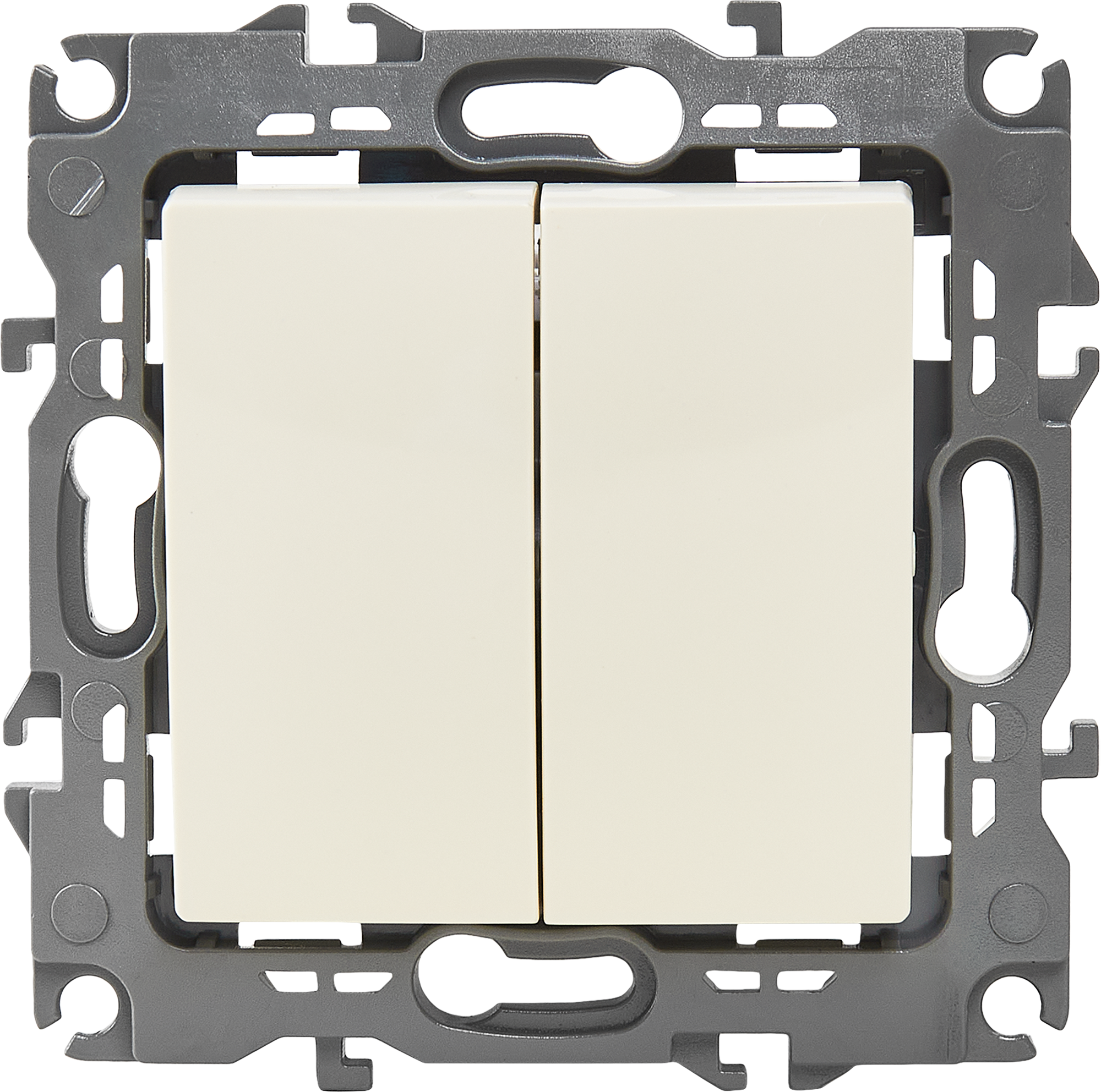 Изображение товара Выключатель встраиваемый Эра 12-1104-02 2 клавиши бежевый