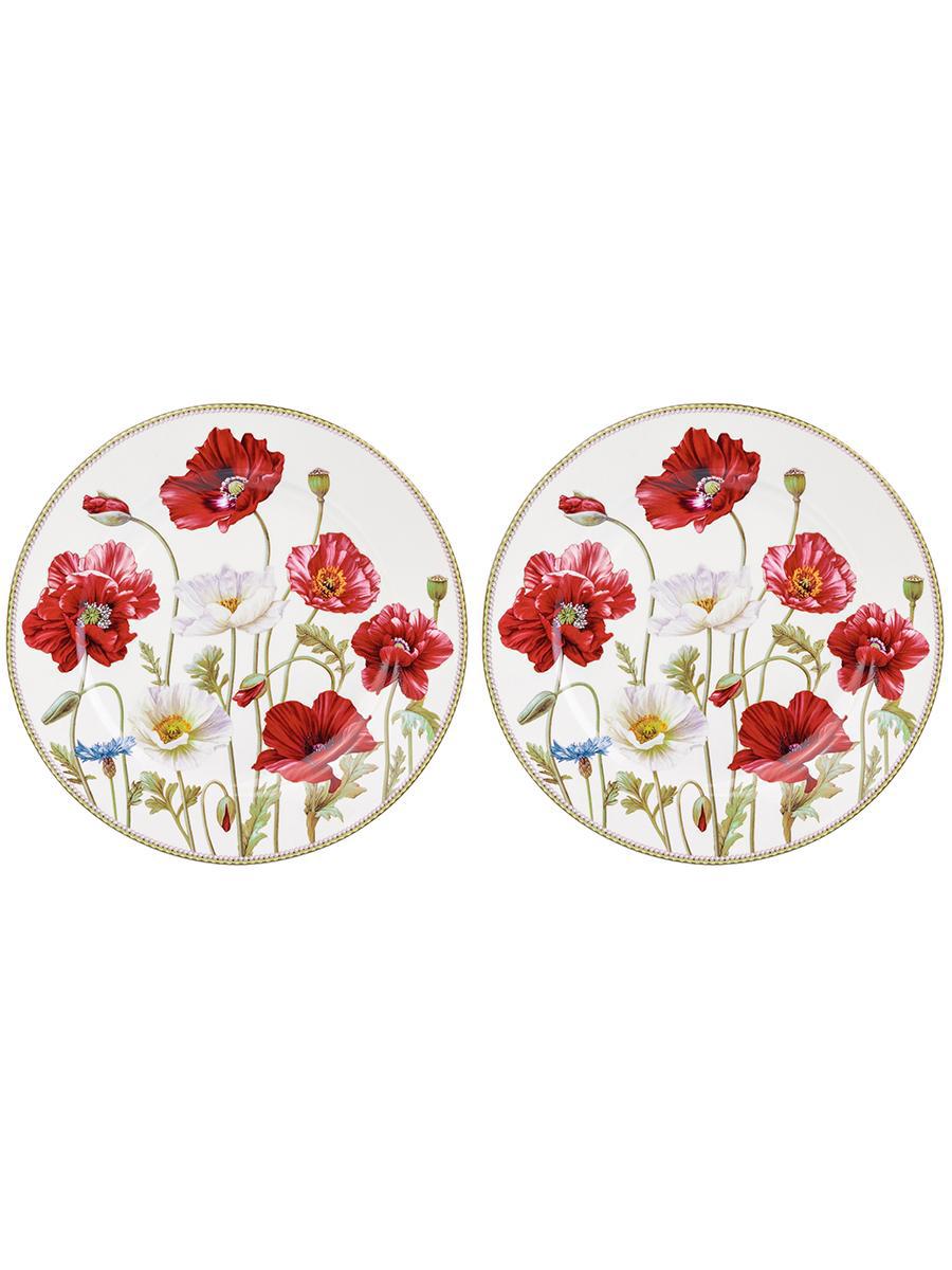 Изображение товара Набор тарелок Маки 19 см из костяного фарфора ELAN GALLERY два в set