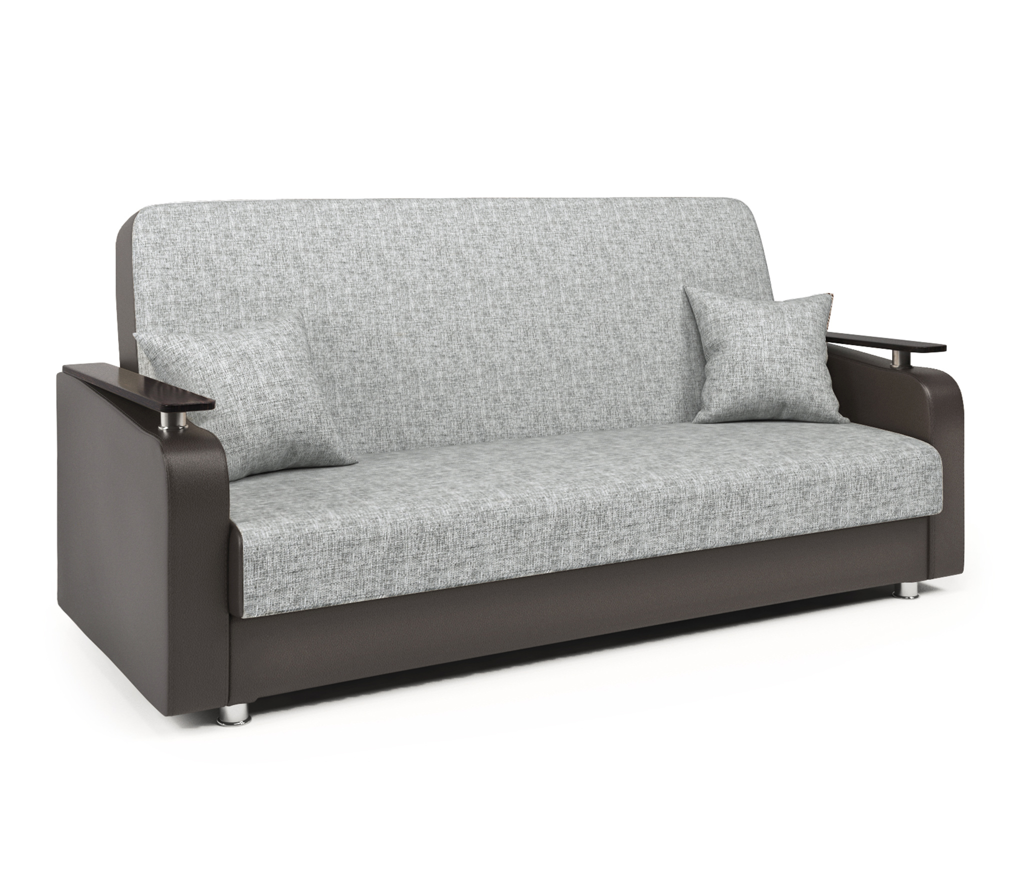 Изображение товара Диван Шарм-Дизайн Мелодия 120x190 см серый с ящиком и механизмом книжка