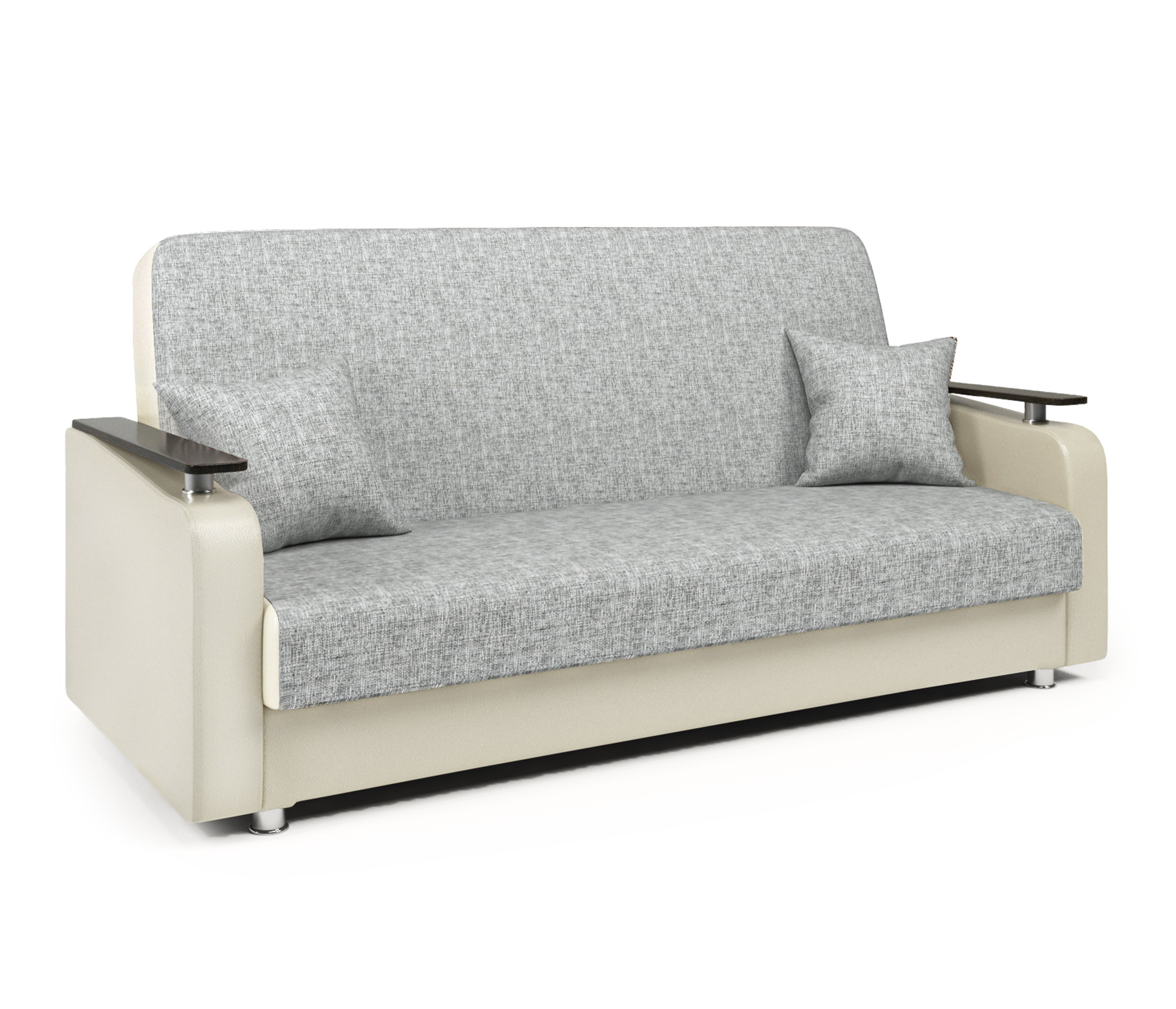 Изображение товара Диван Шарм-Дизайн Мелодия 190x140 см с ящиком механизм книжка серый шенилл Россия