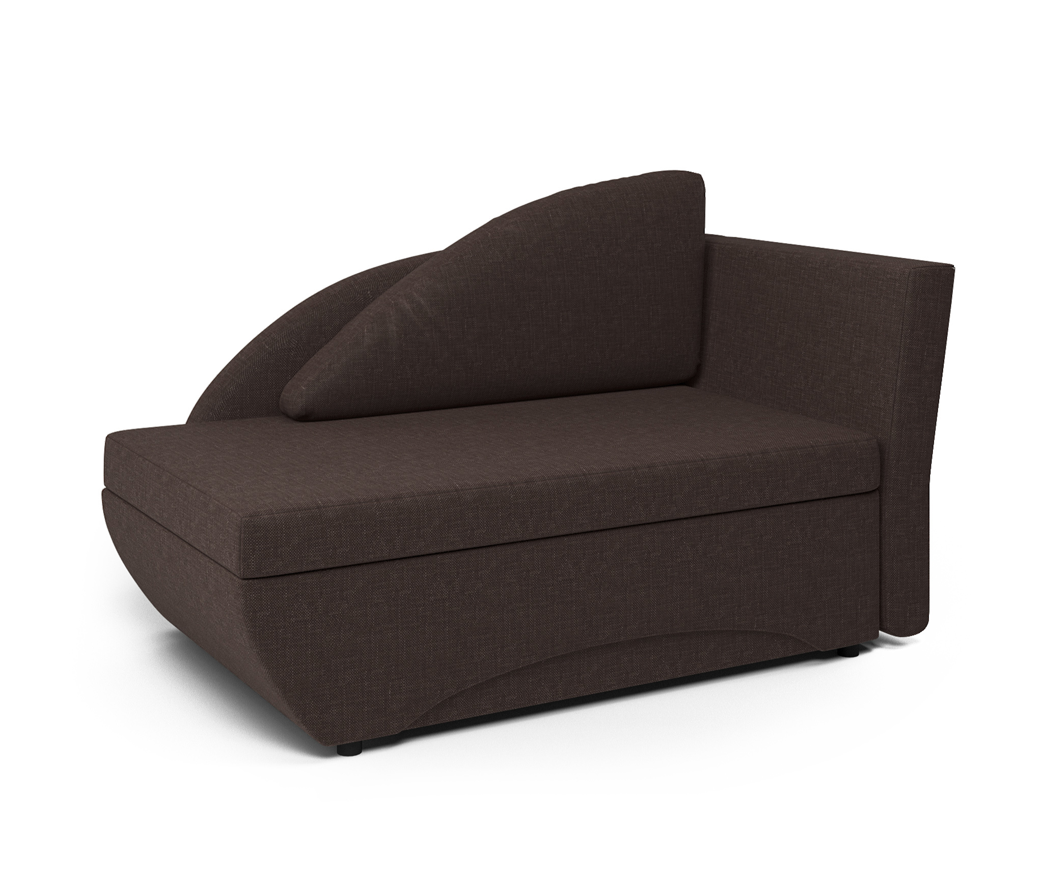 Изображение товара Кушетка Шарм-Дизайн Трио 152x82x87 см с ящиком и подушкой коричневая