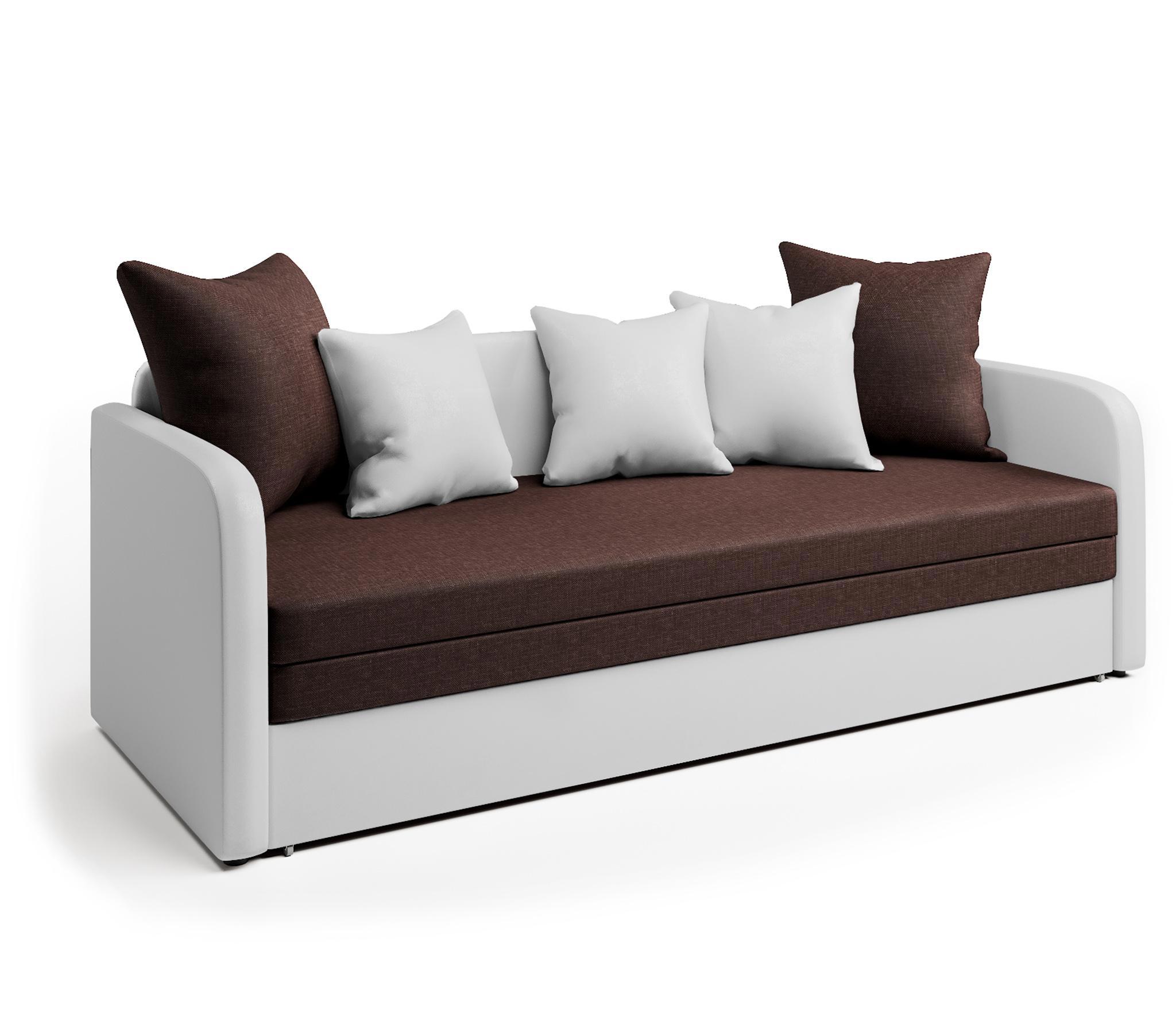 Изображение товара Диван Шарм-Дизайн Трио 210x72x80 см рогожка цвет белый 1006019