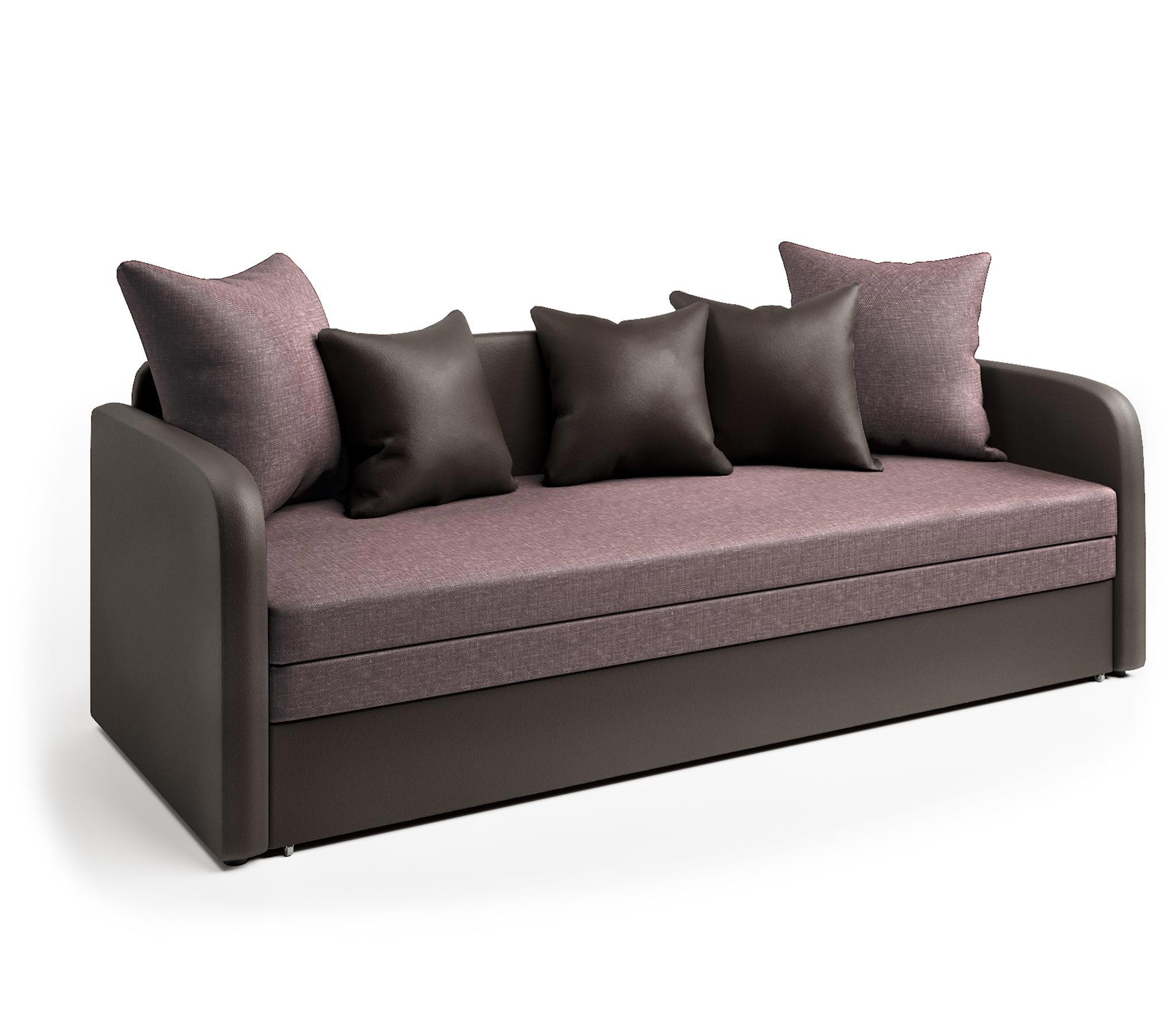 Изображение товара Диван Шарм-Дизайн Трио 210x72x80 см рогожка цвет коричневый 1006018