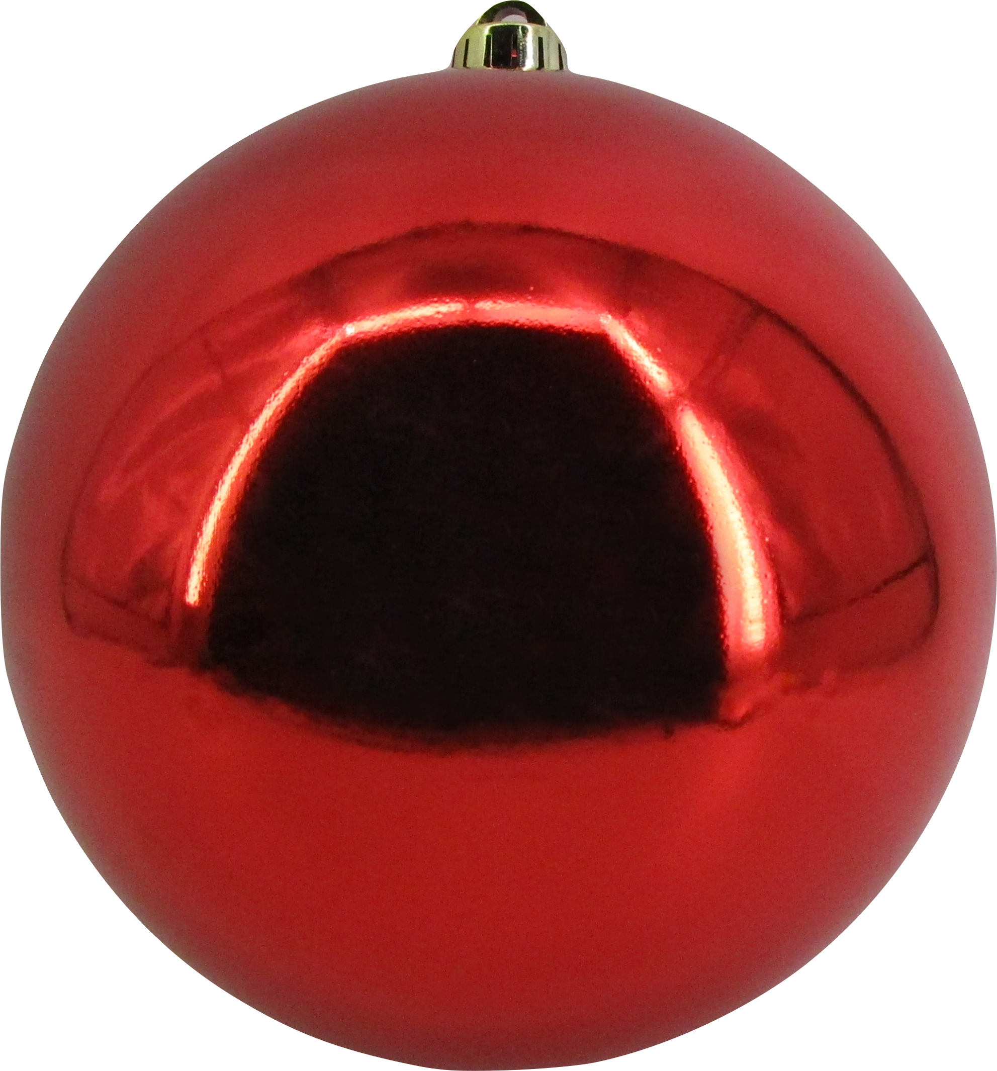 Изображение товара Шар ёлочный красный диаметром 20 см из пластика