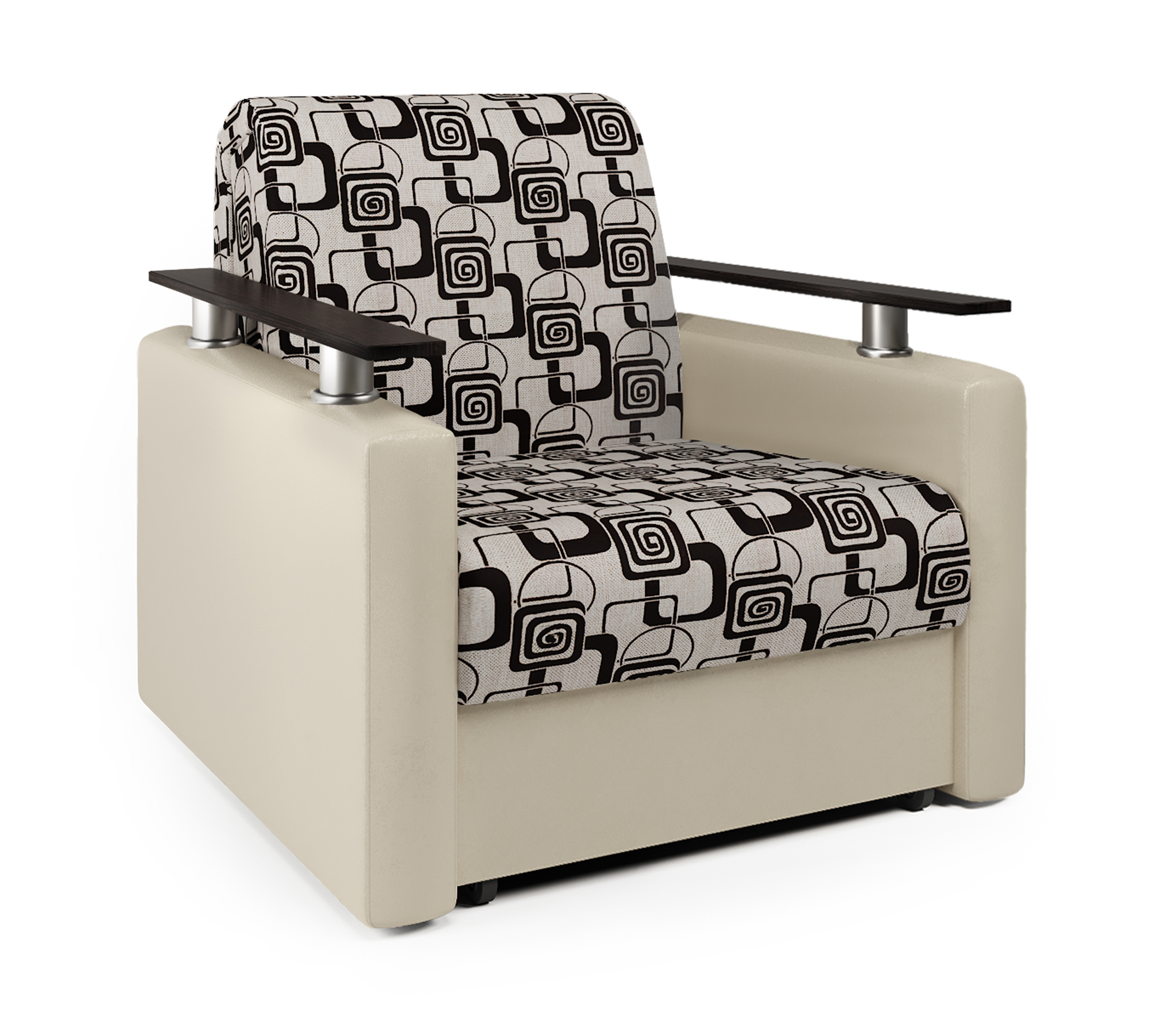 Изображение товара Кресло-кровать Шарм-Дизайн Шарм 80 100x95x110 см экокожа коричнево-бежевый