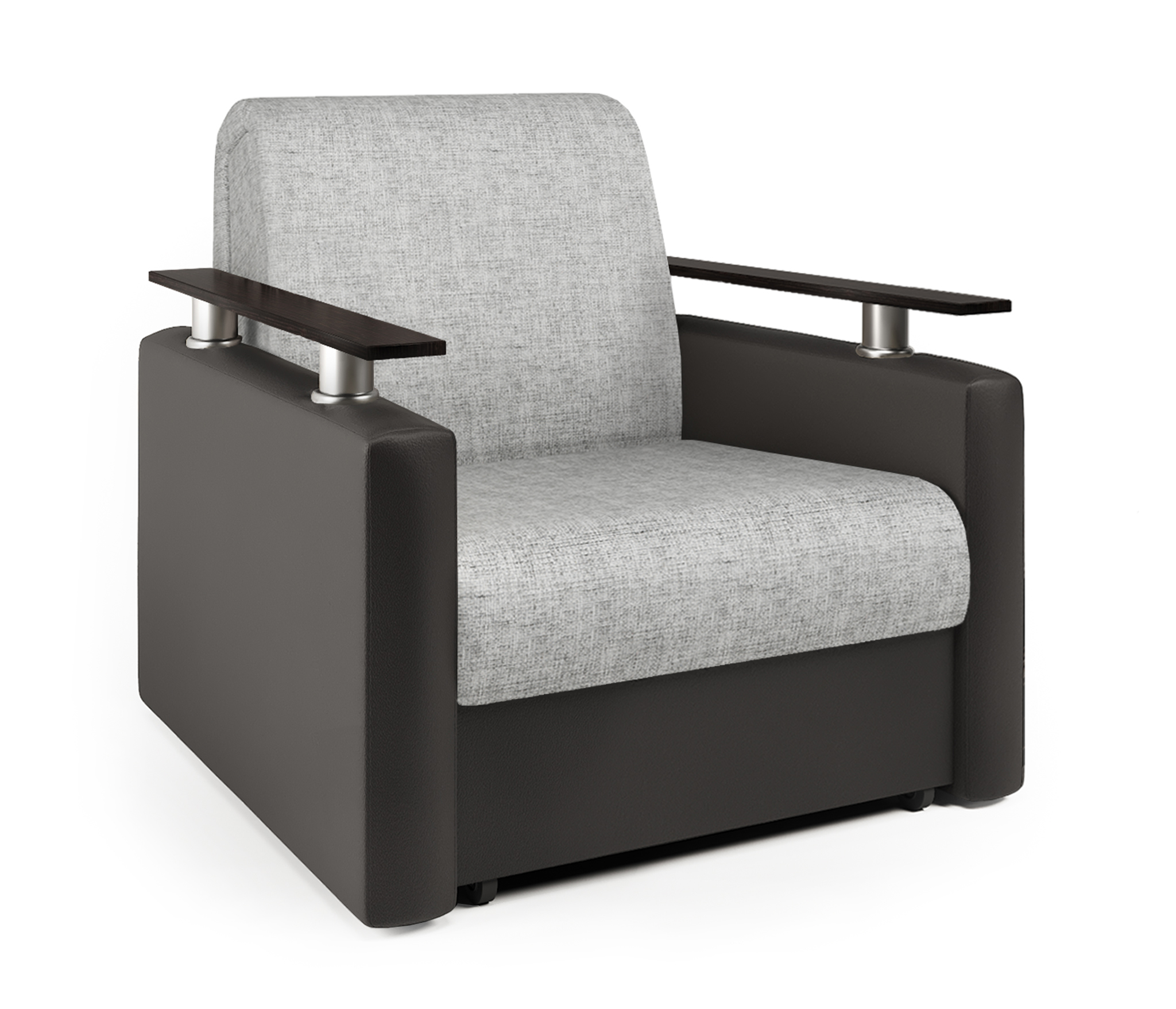 Изображение товара Кресло-кровать Шарм-Дизайн Шарм 60 с ящиком, коричневое/серое