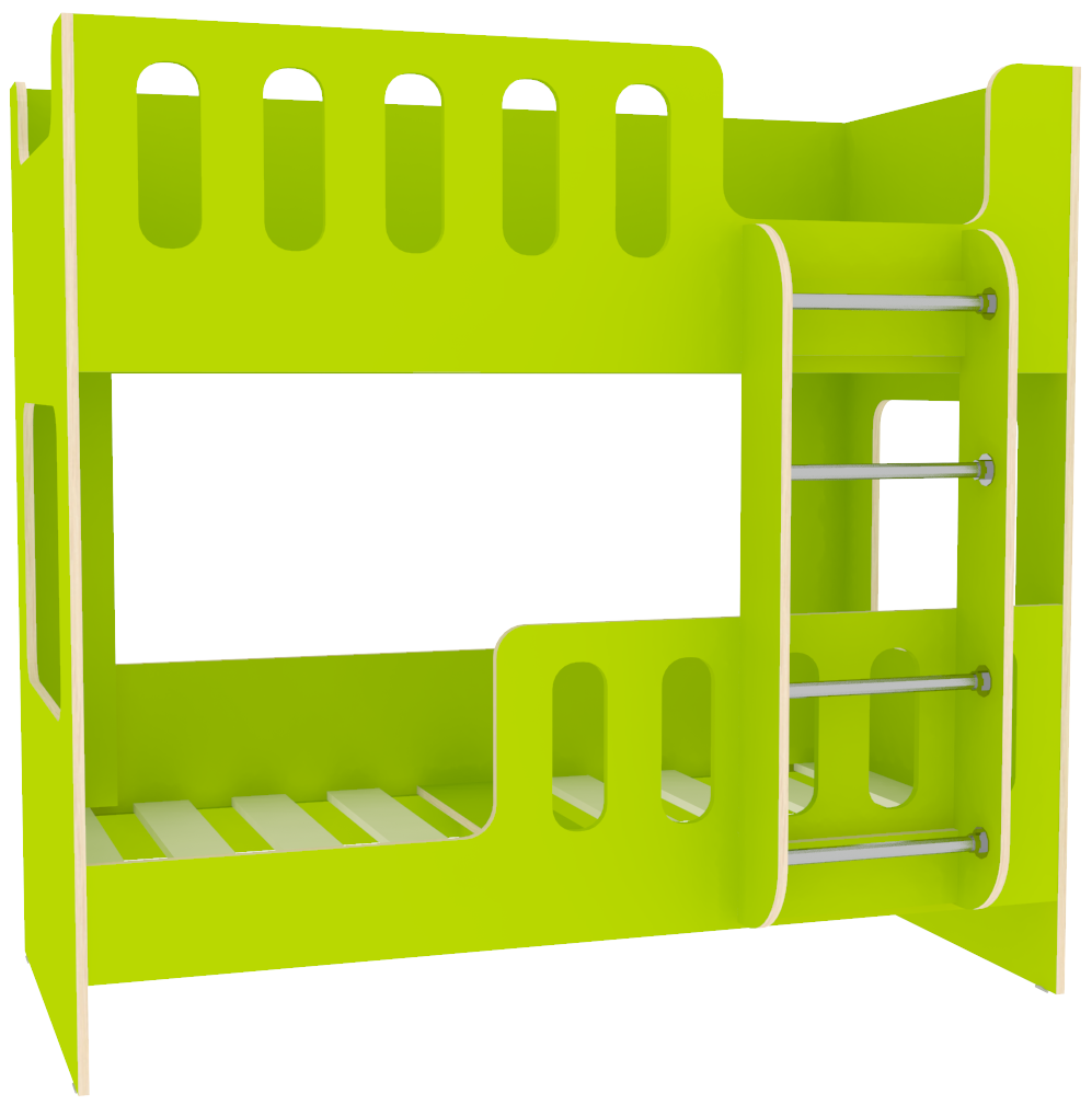 Изображение товара Двухъярусная кровать Кариви Сказочный Домик 164x154 лайм для детей