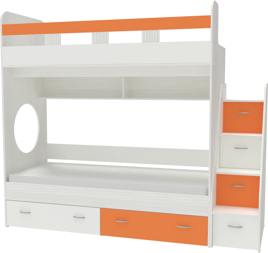 Изображение товара Кровать Кариви КИВи двухъярусная 234x200 см светлое дерево