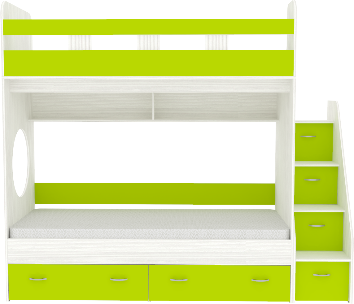 Изображение товара Двухъярусная кровать Кариви КИВи 234x200 см светлое дерево для детей