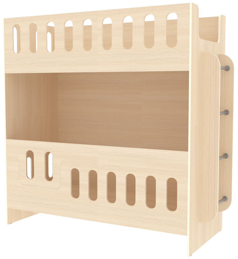 Изображение товара Двухъярусная кровать Кариви Сказочный Домик для детей 0-12 лет светлый дуб