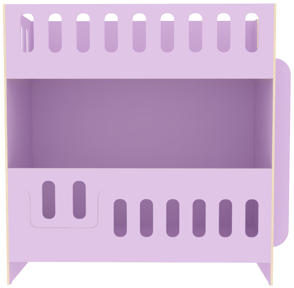 Изображение товара Двухъярусная кровать Кариви Сказочный Домик 198x191 см Ирiс розовый