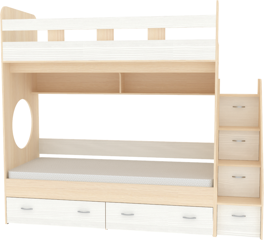 Изображение товара Кровать Кариви КИВи 234x200x84 см ЛДСП цвет светлое дерево 00288-01-04-04