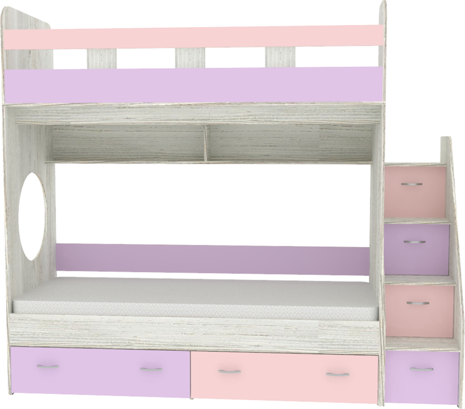 Изображение товара Кровать Кариви КИВи 234x200x84 см ЛДСП цвет ирис 00288-30-25-23