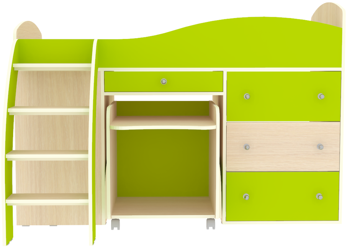 Изображение товара Кровать Кариви КИВи чердак для детей 70х160 см Лайм