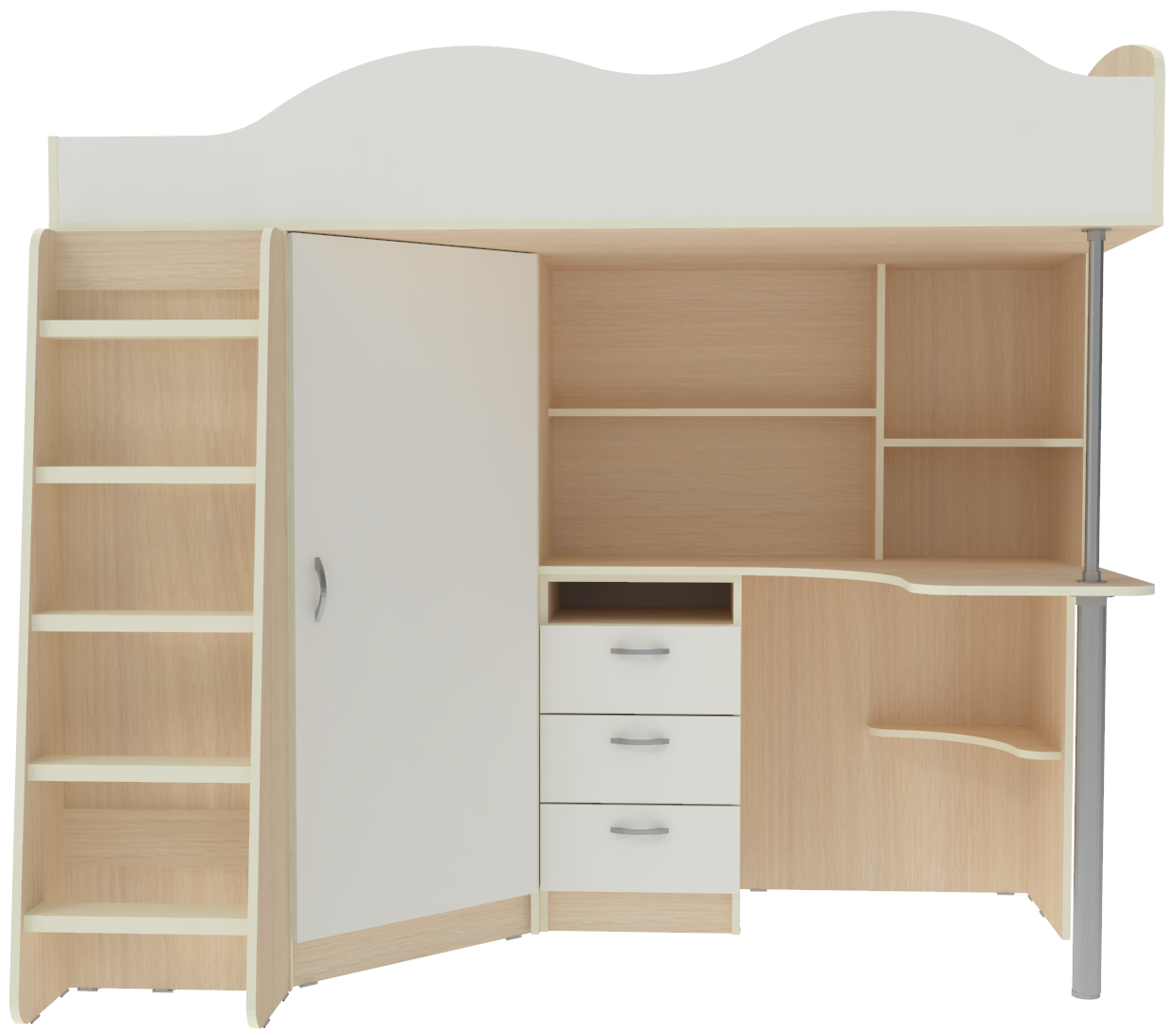 Изображение товара Кровать Кариви КИВи 193x170x88 см ЛДСП цвет белый 00323-01-33-00