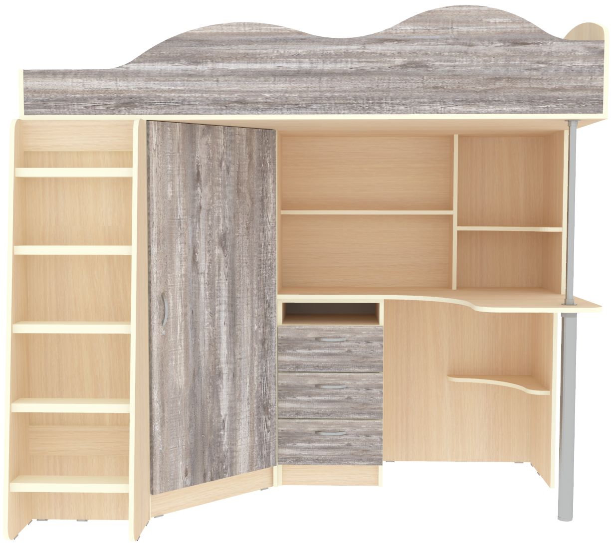 Изображение товара Кровать Кариви КИВи 193x170 см ЛДСП цвет бетон