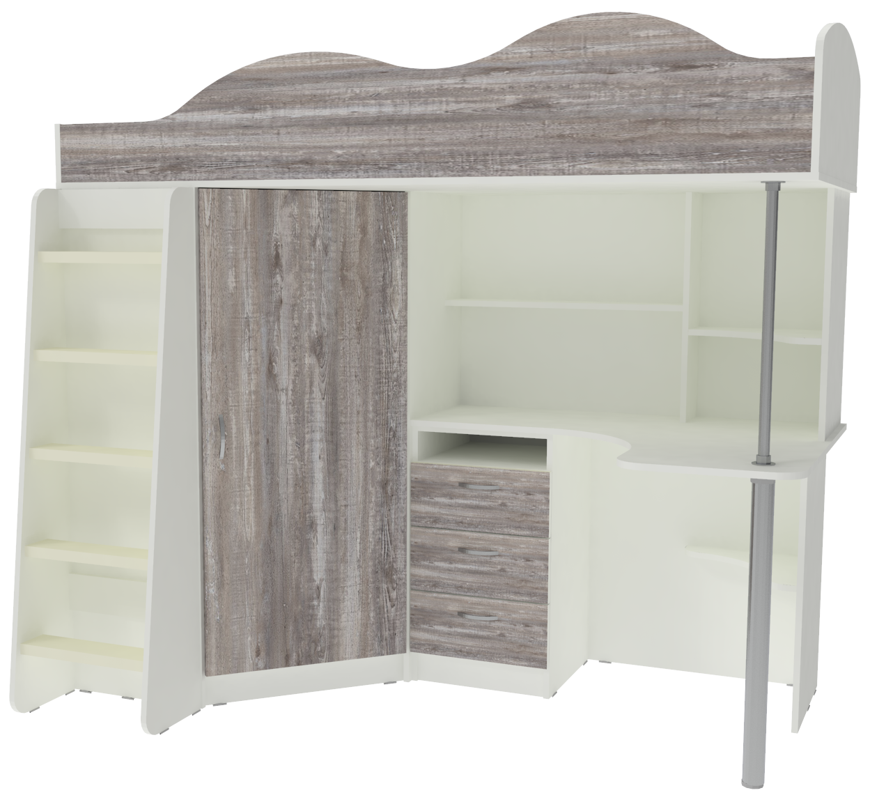 Изображение товара Кровать Кариви КИВи 193x170x88 см ЛДСП цвет белый 00323-33-30-00