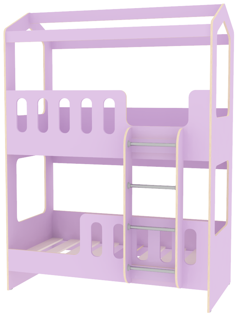 Изображение товара Кровать Кариви Сказочный Домик 163.20x222.60x98.40 см ЛДСП цвет ирис