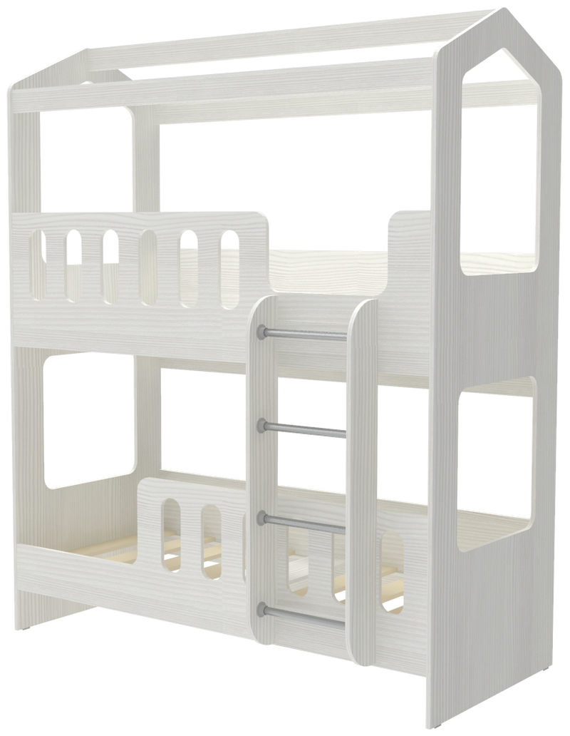 Изображение товара Кровать Кариви Сказочный Домик 183.20x222.60x98.40 см ЛДСП цвет светлое дерево