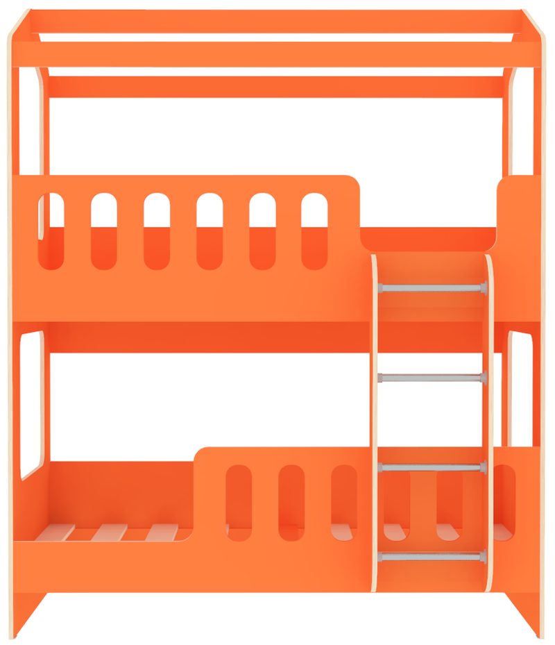 Изображение товара Двухъярусная кровать Кариви Сказочный Домик 183x222 см для детей с безопасностью и ярким цветом