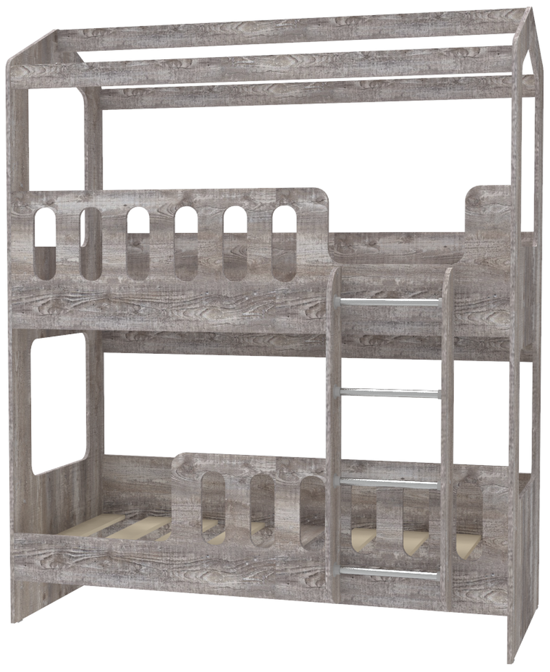 Изображение товара Кровать Кариви Сказочный Домик 183.20x222.60x98.40 см ЛДСП цвет бетон