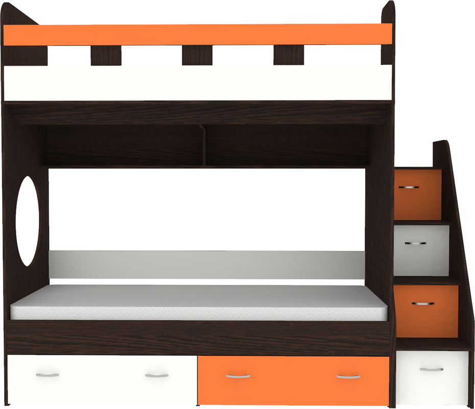 Изображение товара Кровать Кариви КИВи 234x200x84 см ЛДСП цвет венге 00288-02-20-04