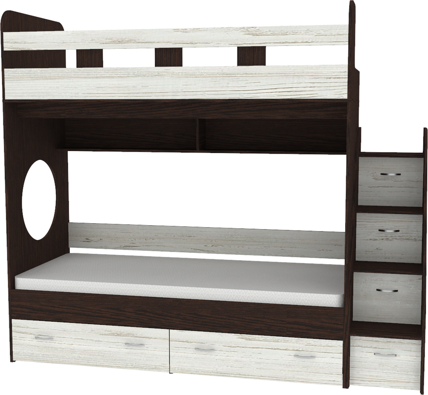 Изображение товара Кровать Кариви КИВи 234x200x84 см ЛДСП цвет венге 00288-02-30-30