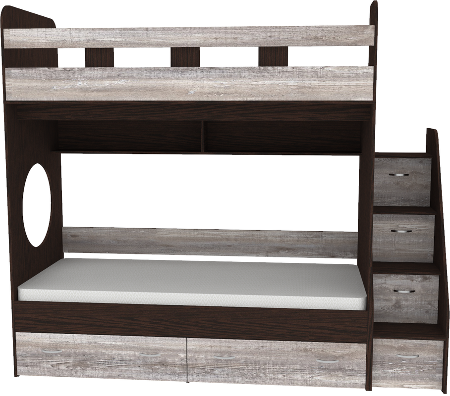 Изображение товара Кровать Кариви КИВи 234x200 см двухъярусная венге