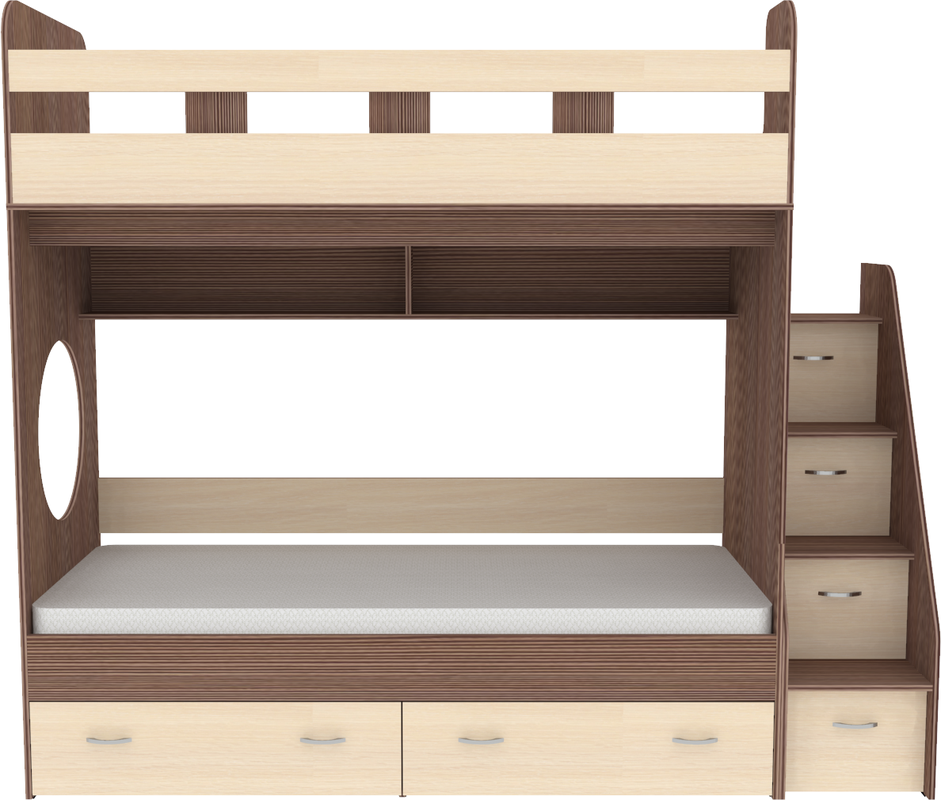 Изображение товара Кровать Кариви КИВи 234x200 см двухъярусная темно-коричневая