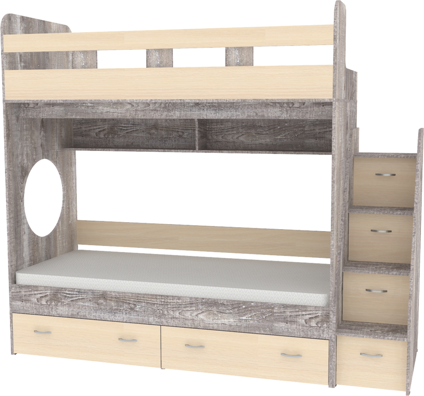 Изображение товара Кровать Кариви КИВи 234x200x84 см ЛДСП цвет бетон 00288-31-01-01