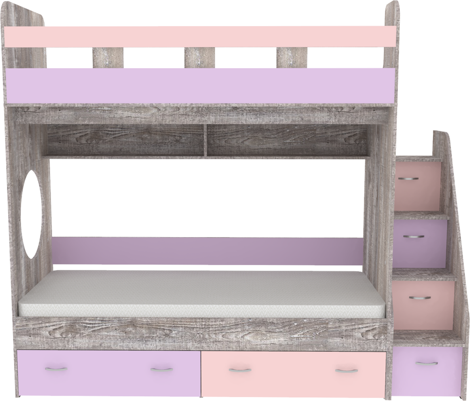 Изображение товара Детская двухъярусная кровать Кариви КИВи 234x200 см цвет ирис ЛДСП Изображение товара Детская двухъярусная кровать Кариви КИВи 234x200 см цвет ирис ЛДСП