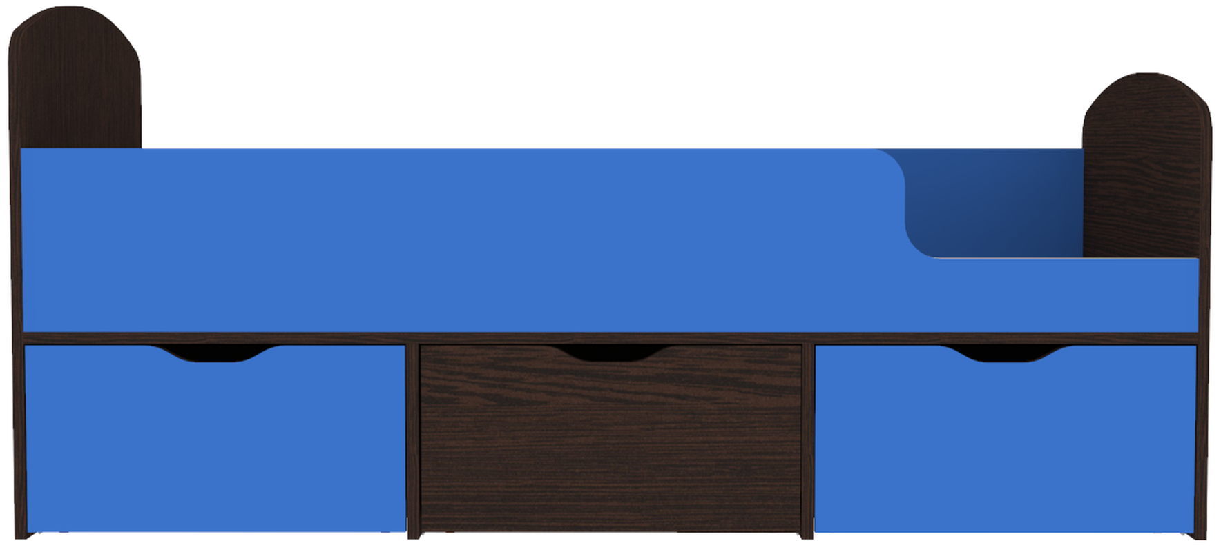 Изображение товара Детская кровать Кариви КИВи 163x63 см в цвете венге с выдвижными ящиками