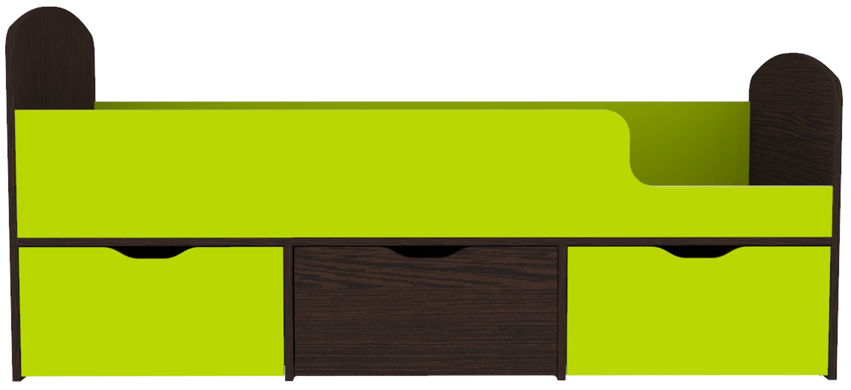 Изображение товара Детская кровать Кариви КИВи 163x70 см венге с ящиками безопасность и стиль