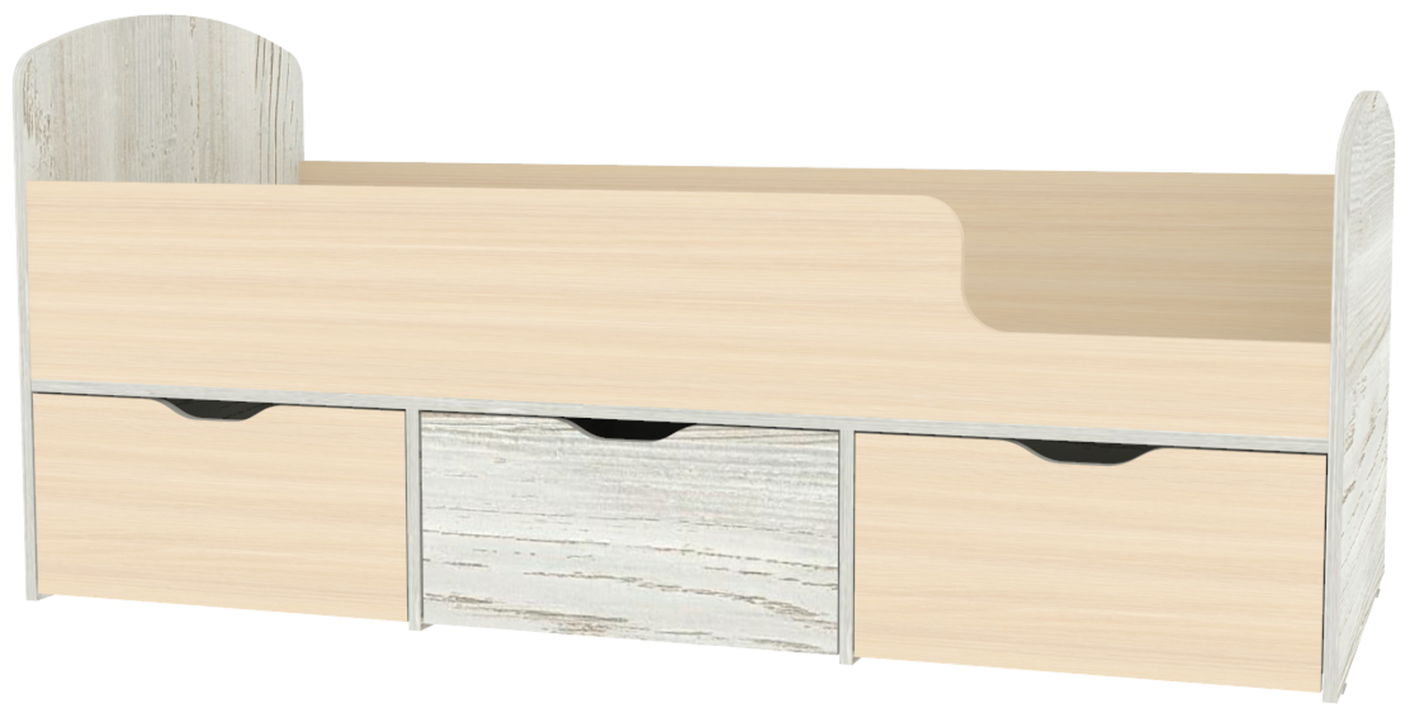 Изображение товара Кровать Кариви КИВи 163x63x73 см ЛДСП цвет дуб молочный