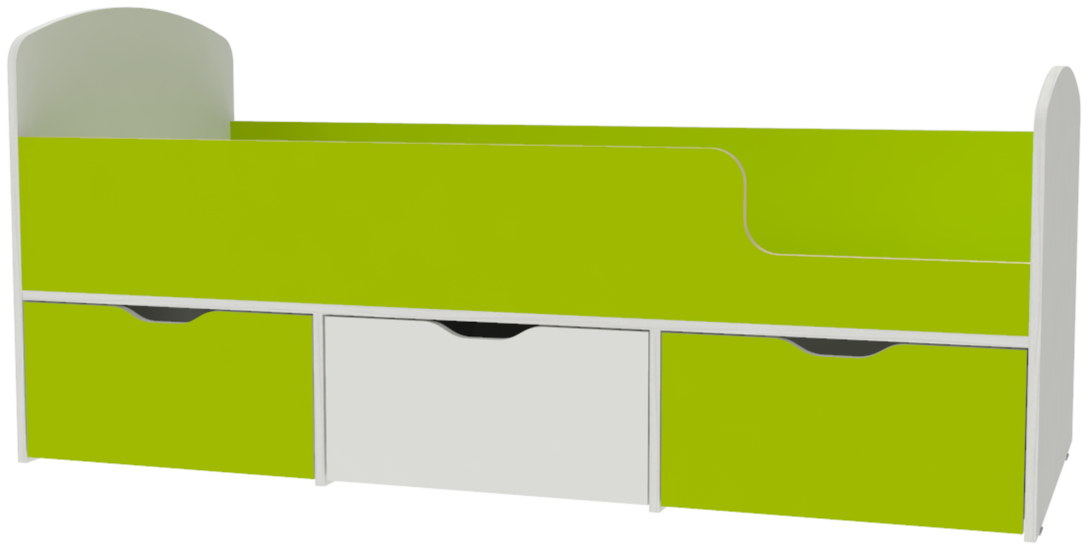 Изображение товара Детская кровать Кариви КИВи 163x63x73 см ЛДСП белая для малышей