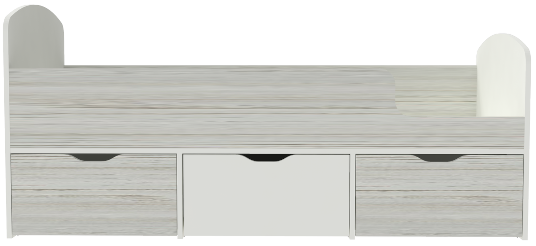 Изображение товара Детская кровать Кариви КИВи 163x63x73 см из ЛДСП белый россия