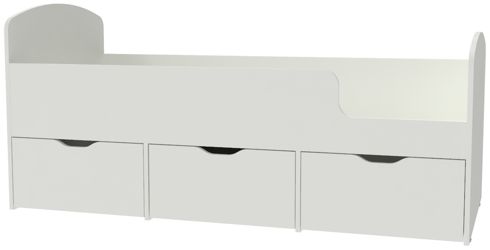 Изображение товара Кровать Кариви КИВи 163x63x73 см ЛДСП цвет белый 00352-33-33-00