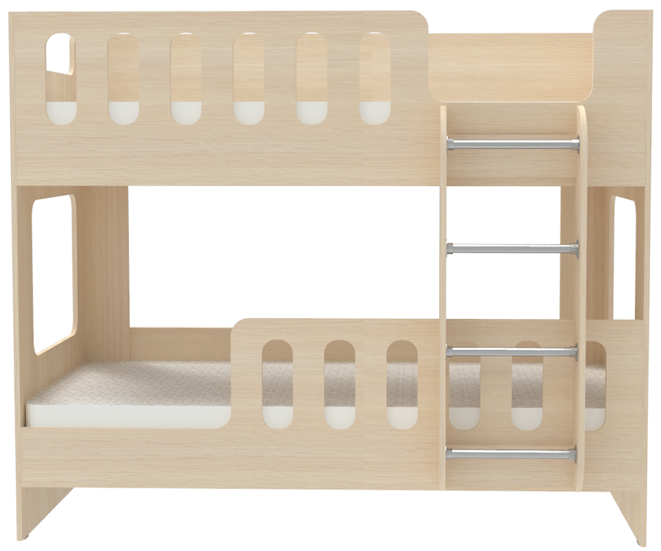 Изображение товара Двухъярусная кровать Кариви Сказочный Домик 180x80 см светлый дуб Россия