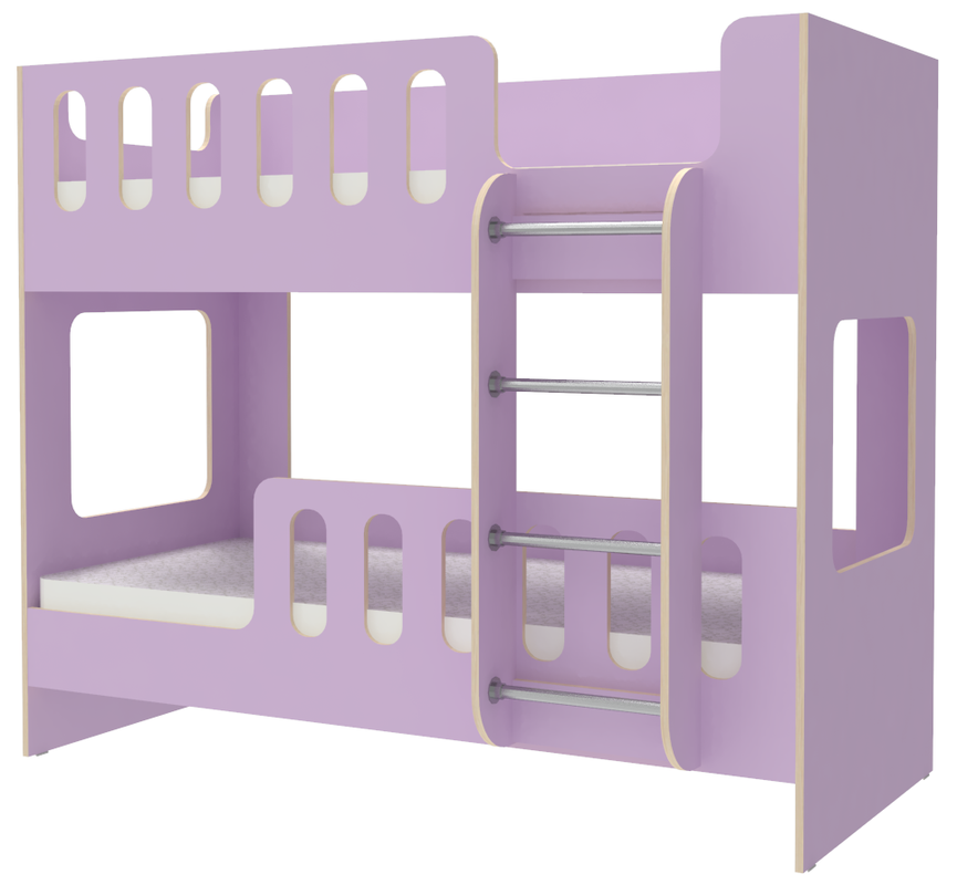 Изображение товара Кровать Кариви Сказочный Домик 183.20x153.90x98.40 см ЛДСП цвет ирис