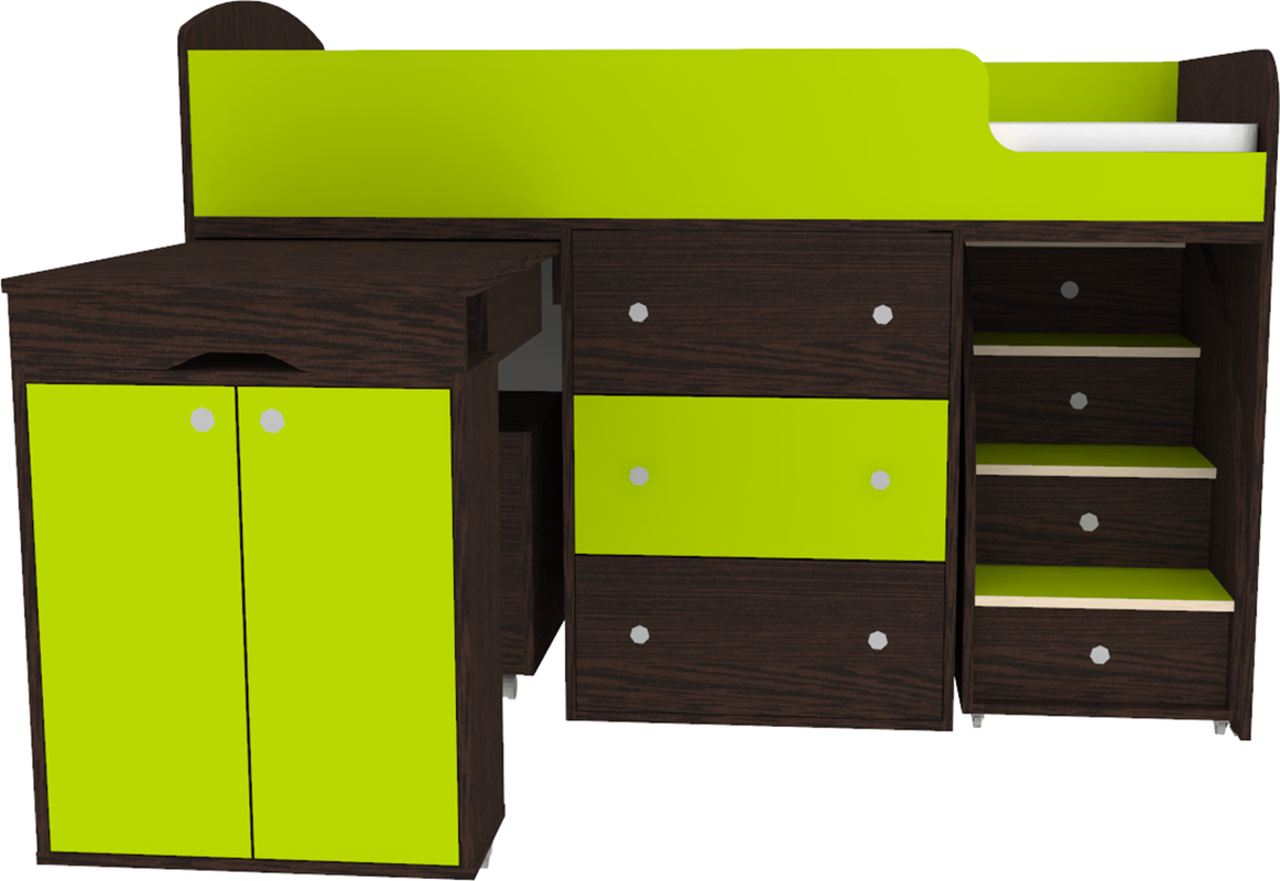 Изображение товара Кровать Кариви КИВи 184x113x84 см ЛДСП цвет венге 00004-02-24-00