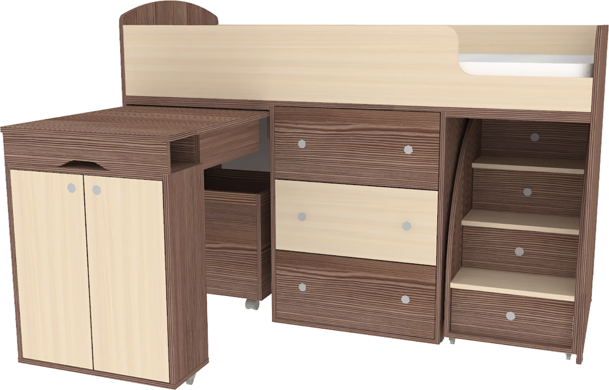 Изображение товара Кровать Кариви КИВи 184x113x84 см ЛДСП цвет бодего темный 00004-03-01-00