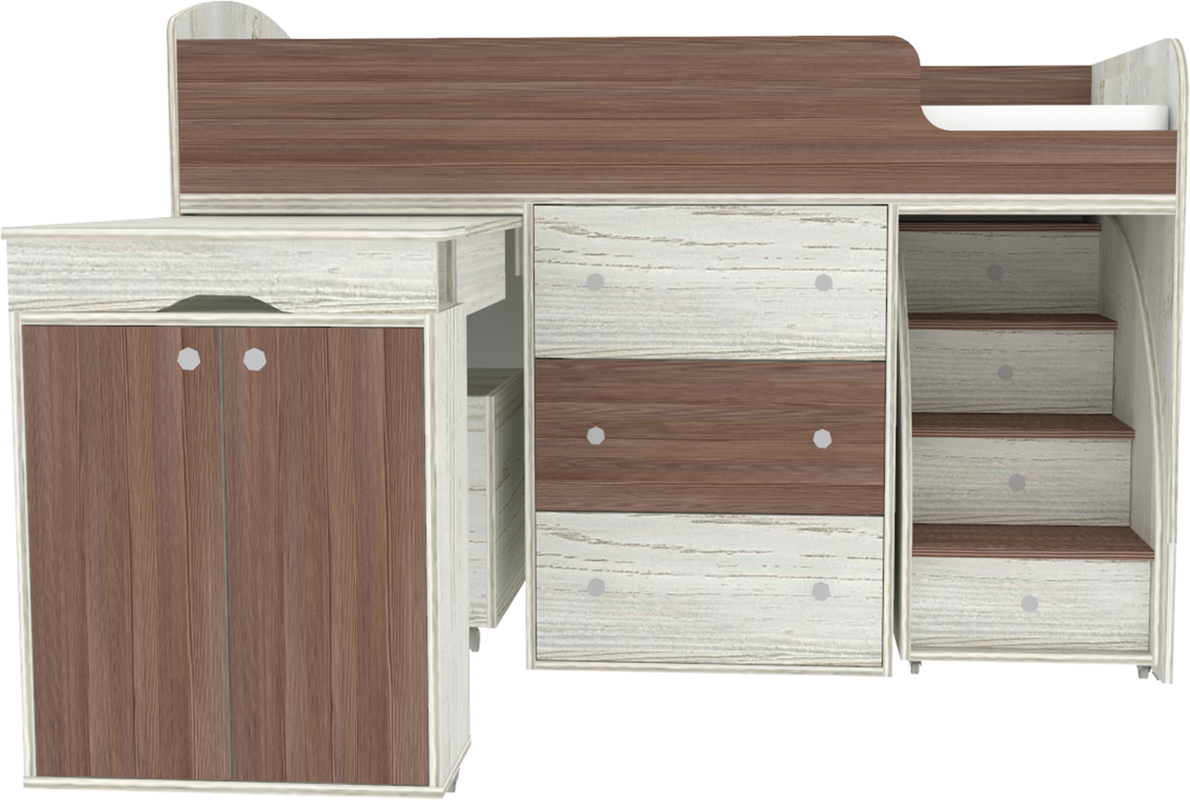 Изображение товара Кровать Кариви КИВи 184x113x84 см ЛДСП цвет бодего темный 00004-30-03-00