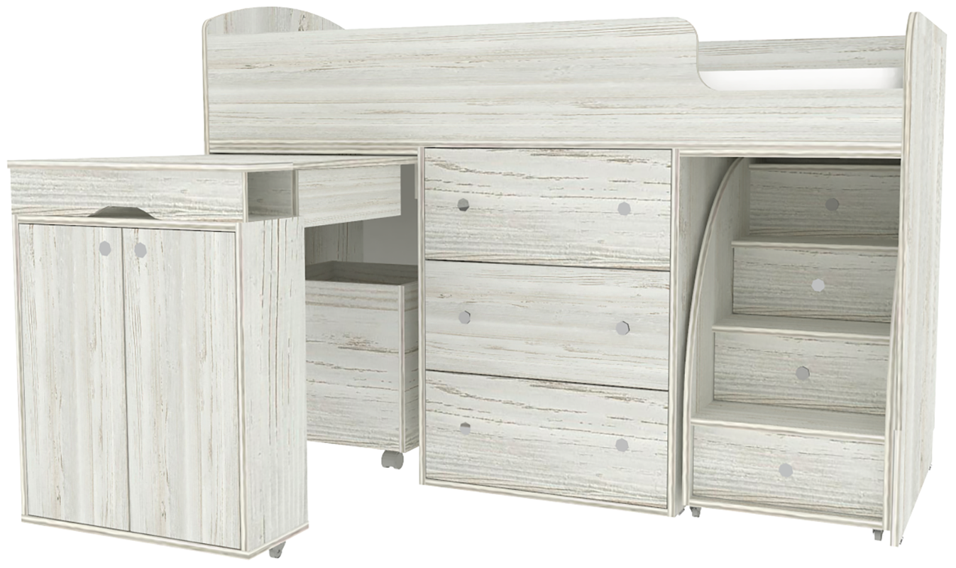 Изображение товара Кровать Кариви КИВи 184x113x84 см ЛДСП цвет бежево-серый 00004-30-30-00