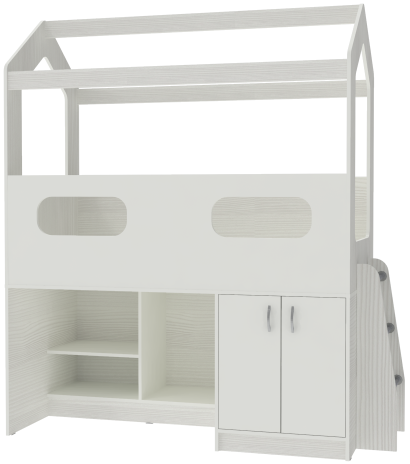 Изображение товара Кровать чердак Кариви Сказочный Домик 181x203 см с ярусом для детей