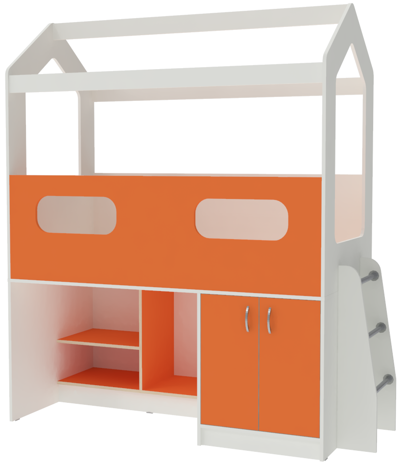 Изображение товара Кровать-чердак Кариви ДС-12 181.20x203 см с шкафом и игровой зоной
