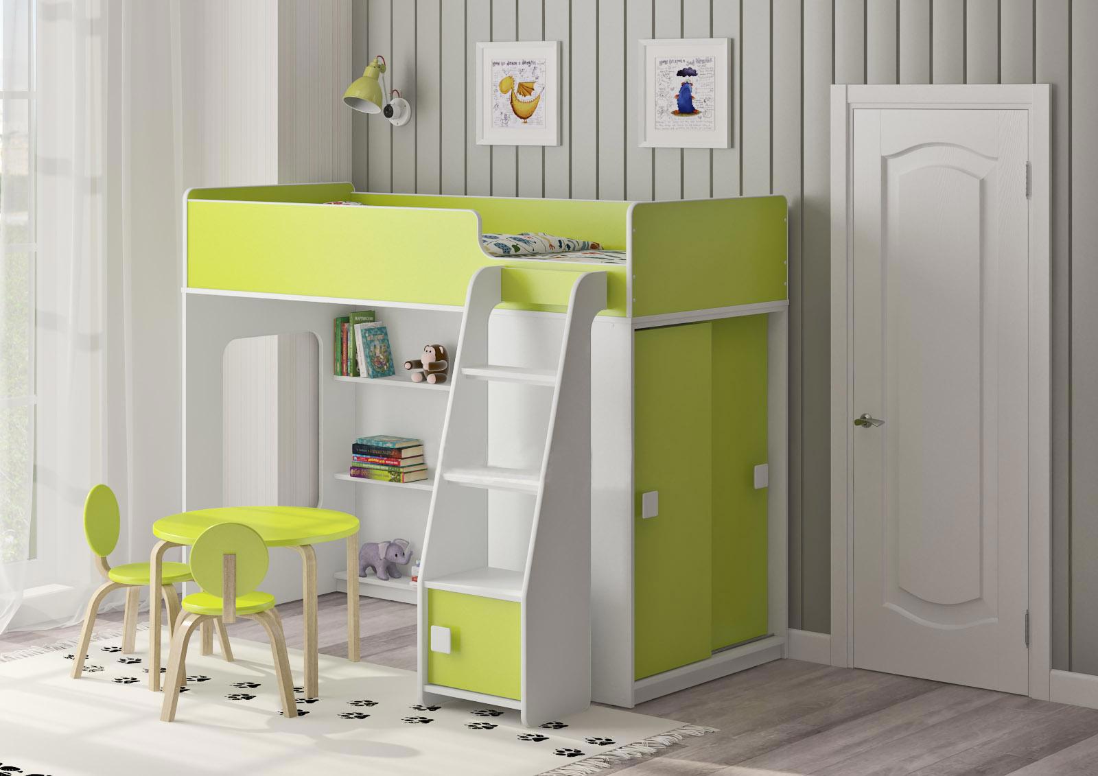 Изображение товара Кровать Кариви Сказка 179x140.50x116.70 см ЛДСП цвет белый 0107-33-24-00