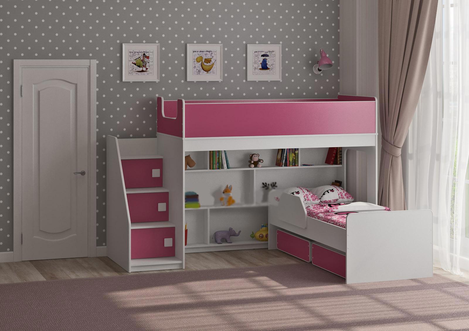 Изображение товара Двухъярусная кровать Кариви Сказка 224.4x140.5 см белая Россия