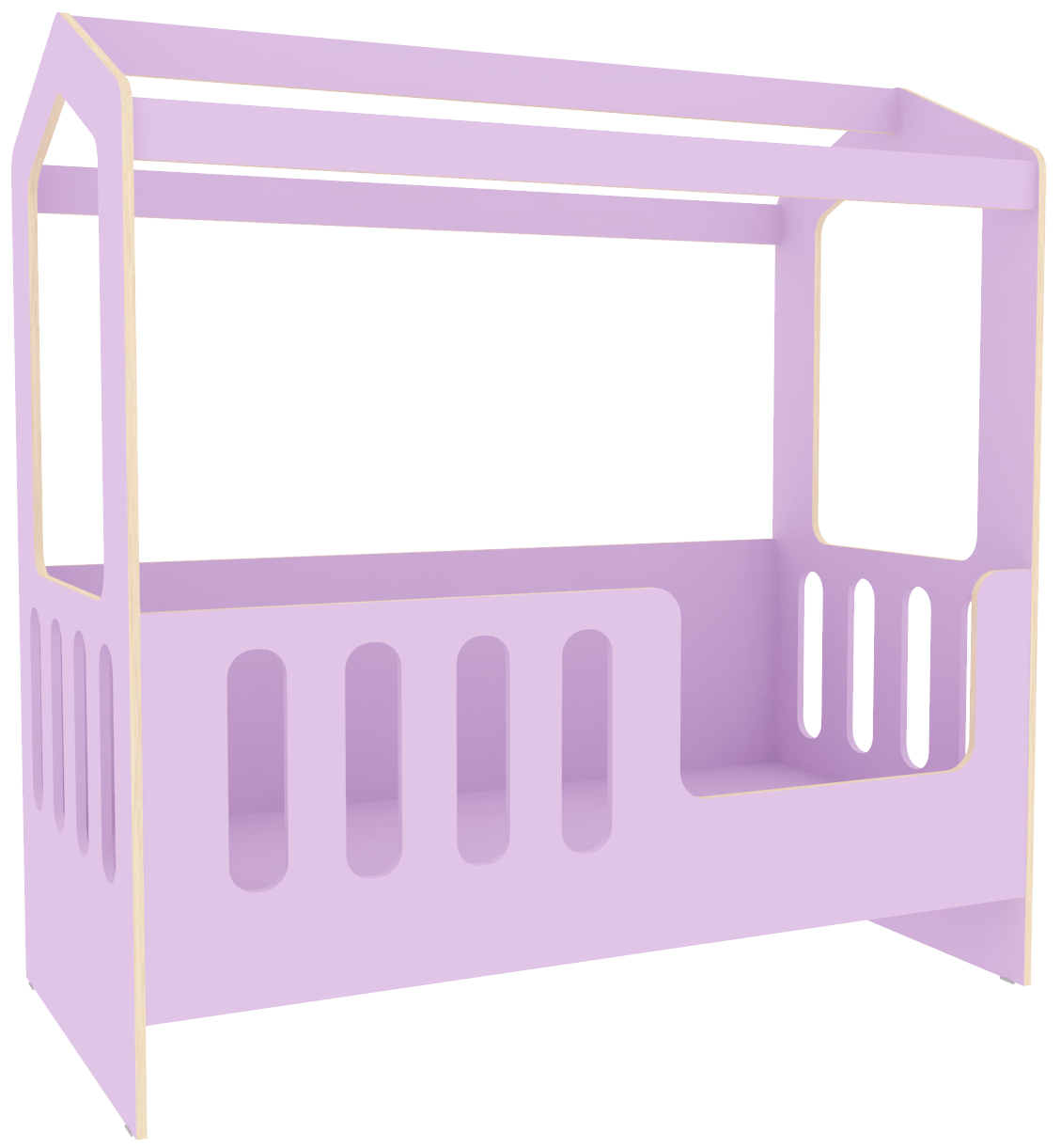 Изображение товара Кровать Кариви Сказочный Домик 163.20x166.40x83.60 см из ЛДСП цвет ирис