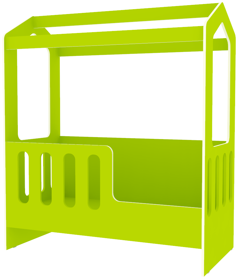 Изображение товара Кровать Кариви Сказочный Домик 143.2x166.4x73.4 см ЛДСП цвет лайм