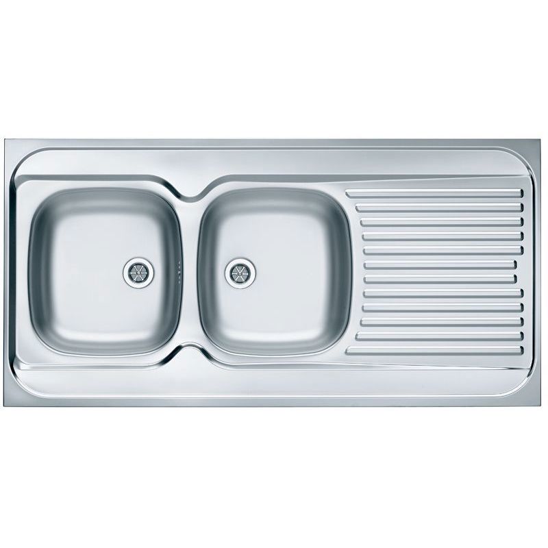 Изображение товара Накладная мойка Alveus CLASSIC 120x60 см глубина 16 см нержавеющая сталь 304 цвет сталь 1009084